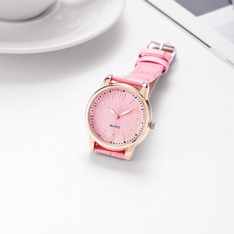 Fashion Solid Color Buckle Quartz Women's Watches