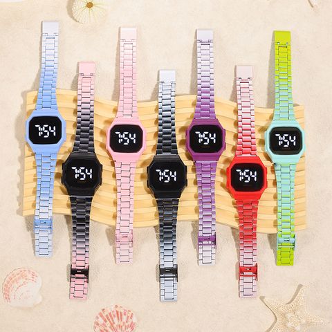 Simple Style Gradient Color Electronic Kids Watches