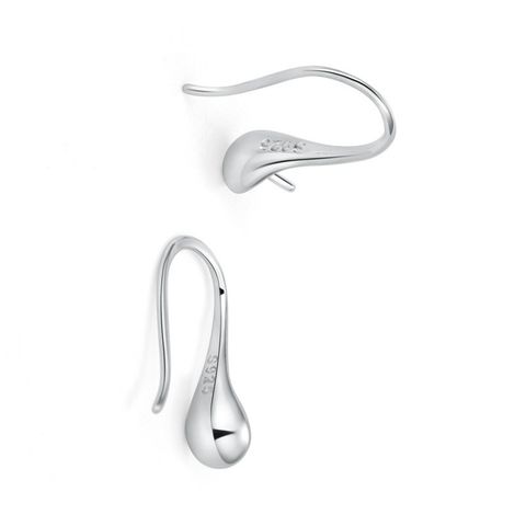 1 Pair 9 * Mm Sterling Silver Solid Color Polished Hook Earring Findings