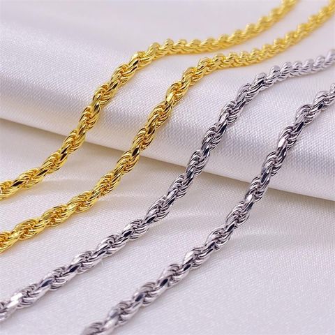 Sterling Silver Simple Style Solid Color Plating Necklace