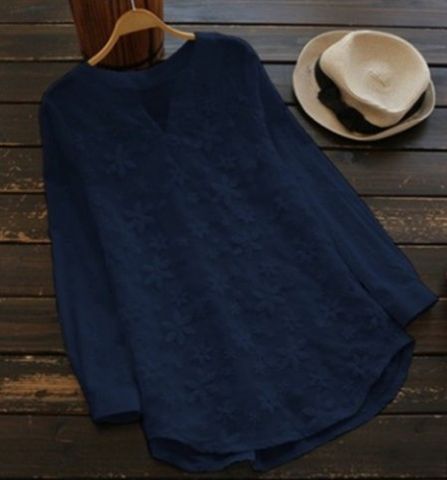 Women's Blouse Long Sleeve Blouses Elegant Solid Color