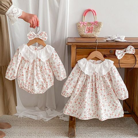 Cute Flower Cotton Baby Rompers