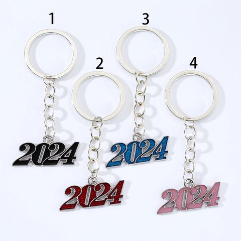 Simple Style Classic Style Number Alloy Plating Bag Pendant Keychain