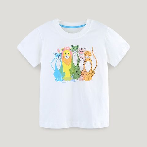 Cute Sports Animal Cartoon Printing Cotton T-shirts & Shirts