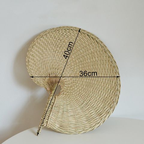 Creative Hand-Woven Straw Woven Cast Leaves Summer Portable Fan