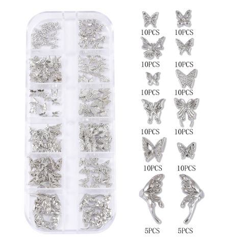 Glam Shiny Butterfly Zinc Alloy Nail Decoration Accessories 1 Set