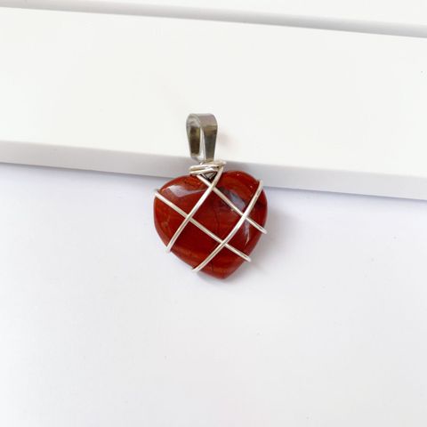 Retro Lady Heart Shape Crystal Agate Knitting Charms