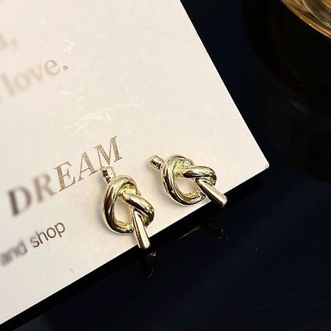 Casual Knot Alloy Plating Women's Ear Studs 1 Pair