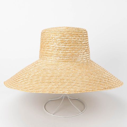 Unisex Beach Solid Color Stripe Big Eaves Sun Hat