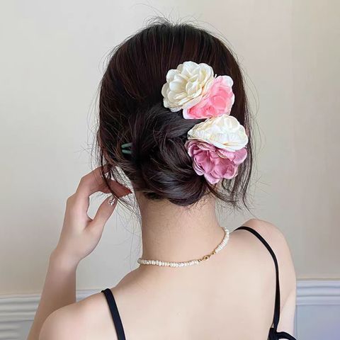 Women's Pastoral Simple Style Flower Cloth Hairpin