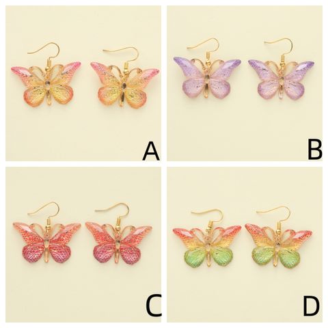 1 Pair IG Style Sweet Butterfly Alloy Drop Earrings