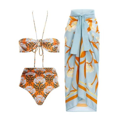 Ditsy Floral Bikinis Polyester Swimwear