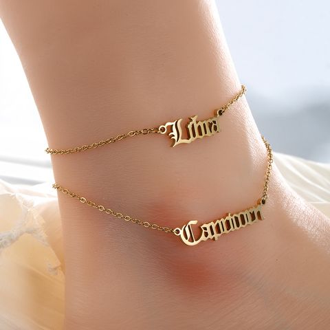 XUPING Simple Style Constellation 304 Stainless Steel 18K Gold Plated Women's Anklet