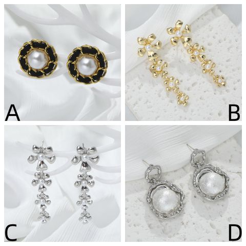 1 Pair Elegant Simple Style Geometric Alloy Drop Earrings
