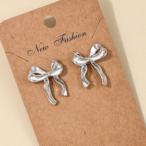 1 Piece Simple Style Classic Style Bow Knot Alloy Ear Studs