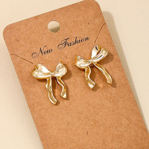 1 Piece Simple Style Classic Style Bow Knot Alloy Ear Studs