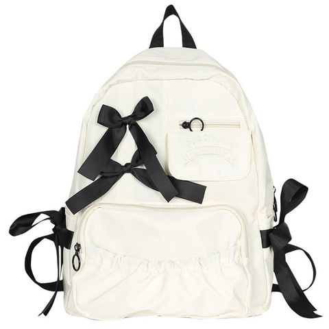 Waterproof 20 Inch Solid Color Bow Knot School Daily School Backpack