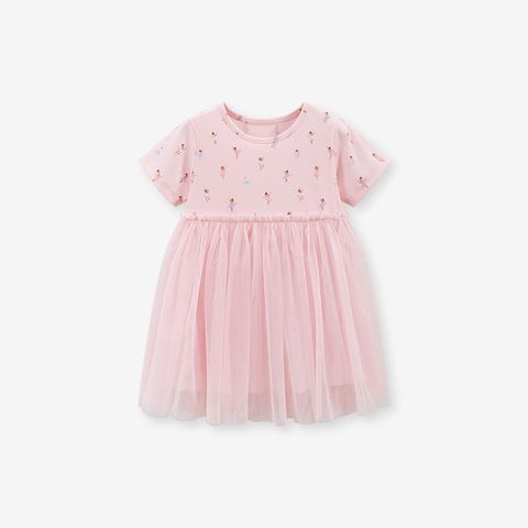 Little Maven European And American Style Mesh Girls' Dress Summer New Short Sleeve Princess Dress Children's Dress