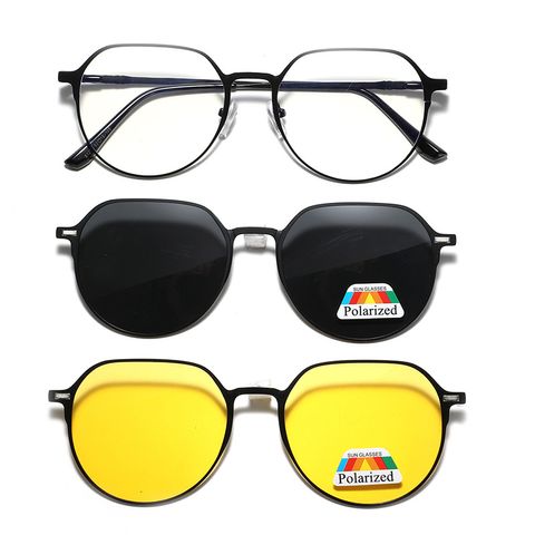 Original Design Solid Color Tac Round Frame Full Frame Women's Sunglasses