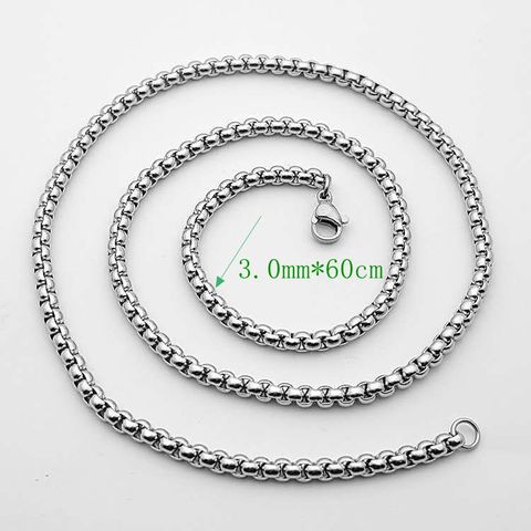 1 Piece 35*12mm 304 Stainless Steel Geometric Number Pendant Chain