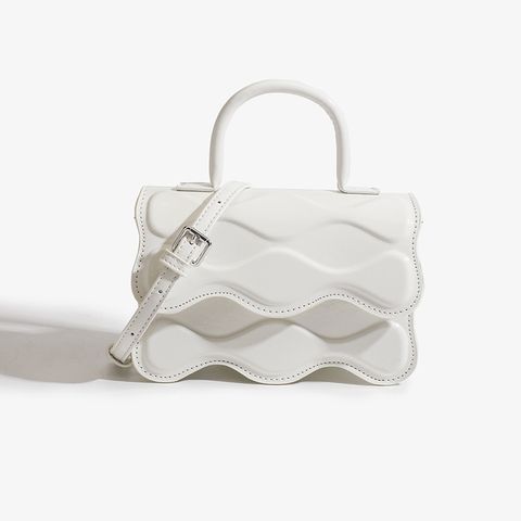 Women's Small PVC Solid Color Classic Style Flip Cover Handbag
