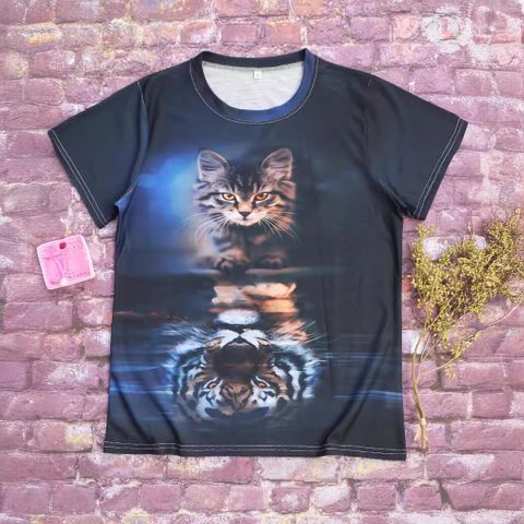 Women's T-shirt Short Sleeve T-Shirts Simple Style Cat