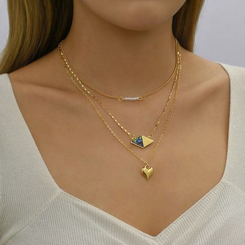 Retro Geometric Alloy Women's Layered Necklaces