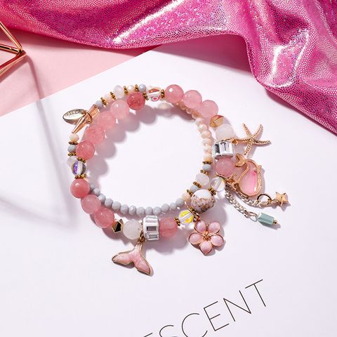 Alloy Korea Geometric Bracelet  (a Pink) Nhms1373-a-pink