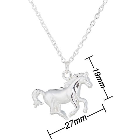 Wholesale Fashion Korean Style Unicorn Horse Copper Plating Gold Plated Silver Plated Pendant Necklace