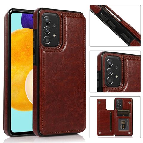 Simple Style Solid Color Tpu Pu Leather    Phone Accessories