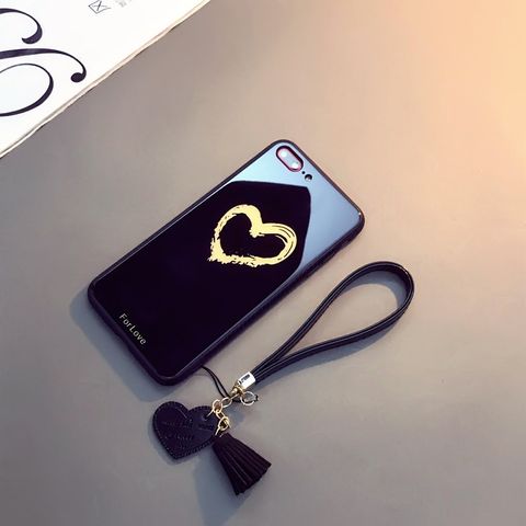 Fashion Heart Shape Tpu Glass   Phone Accessories