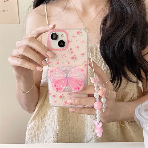 Cute Sweet Flower Butterfly Tpu   Phone Cases