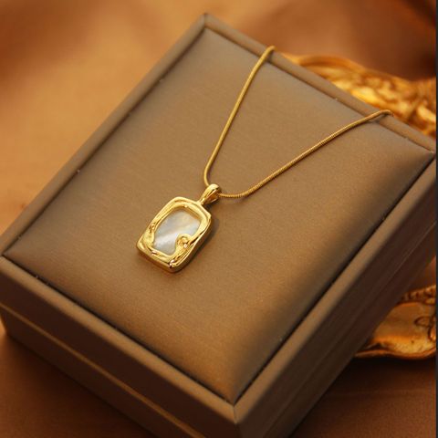 Streetwear Heart Shape Titanium Steel Plating Inlay Artificial Diamond Pendant Necklace