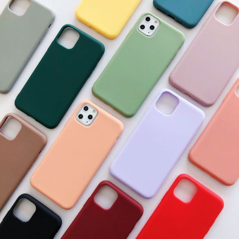 Basic Solid Color Silica Gel   Phone Cases