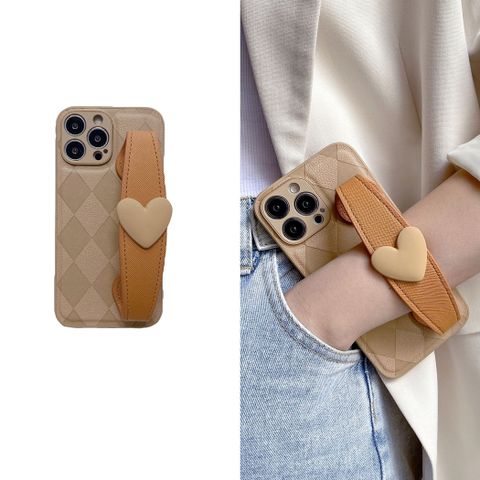 Simple Style Heart Shape Argyle Tpu Plastic    Phone Cases