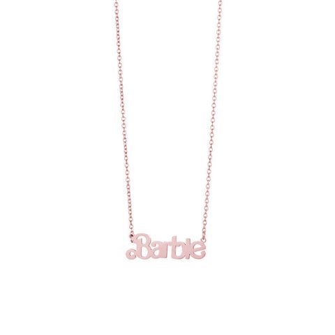 Simple Style Letter Barbie Titanium Steel Polishing Necklace