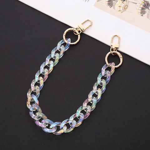 Simple Style Commute Color Block Arylic Chain Mobile Phone Chain