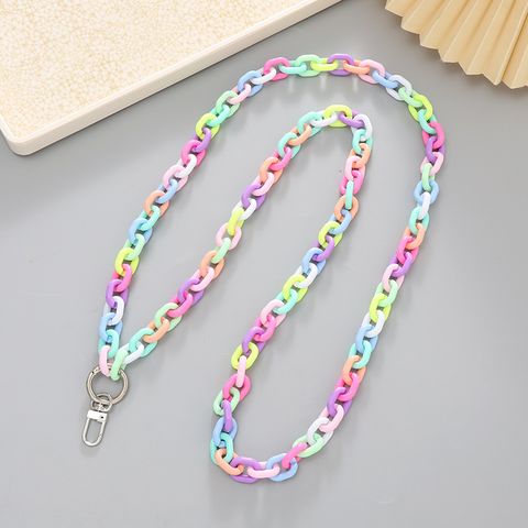Sweet Color Block Arylic Chain Mobile Phone Chain
