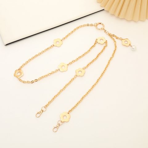 Simple Style Flower Metal Plating Chain Mobile Phone Chain