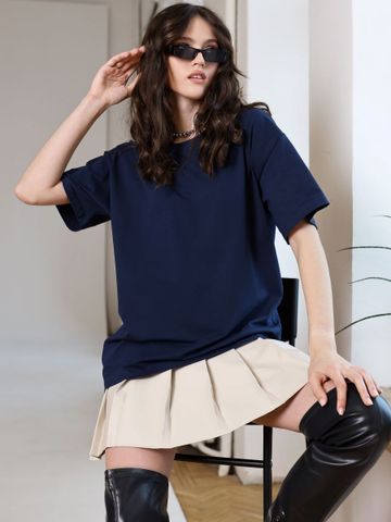 Women's T-shirt Short Sleeve T-Shirts Simple Style Solid Color