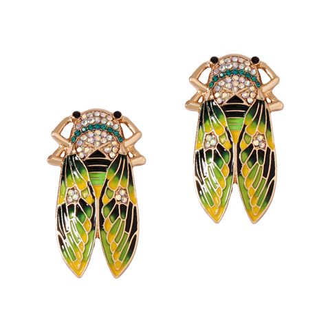 Lady Insect Zinc Alloy Artificial Rhinestones Women's Ear Studs 1 Pair