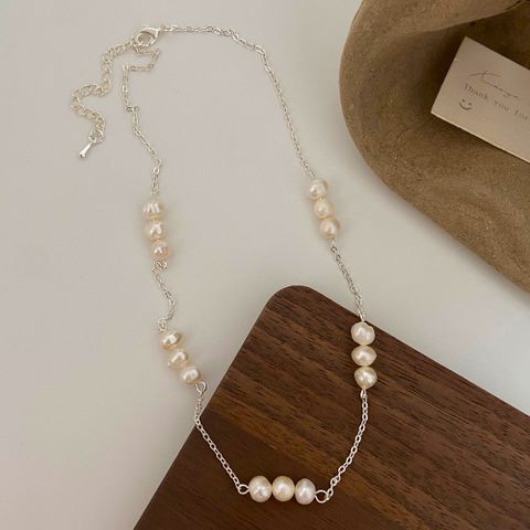 Elegant Pearl Copper Plating Pendant Necklace 1 Piece