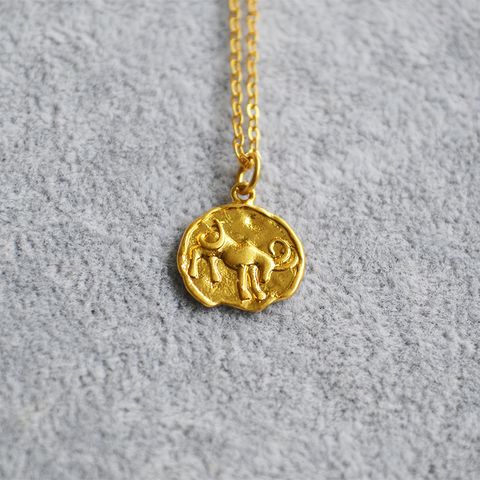 Casual Retro Constellation Brass Pendant Necklace 1 Piece