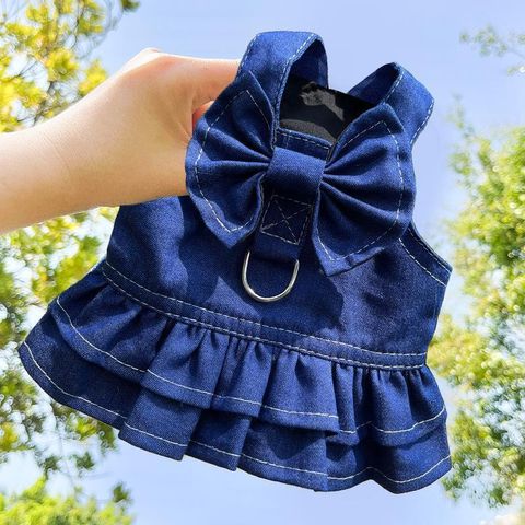 Simple Style Polar Fleece Bow Knot Pet Clothing