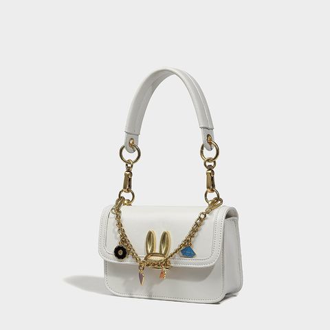 Women's Small Pu Leather Geometric Cute Lock Clasp Shoulder Bag