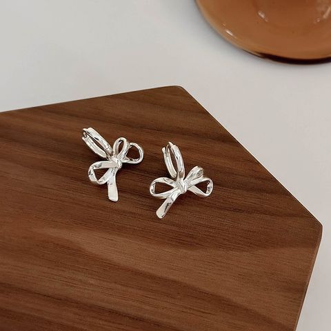 1 Pair Vacation Sweet Bow Knot Copper Ear Studs