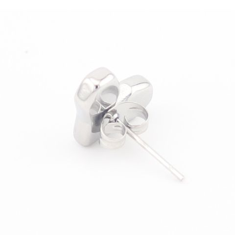 Elegant Simple Style Heart Shape 304 Stainless Steel Plating Ear Studs 1 Pair