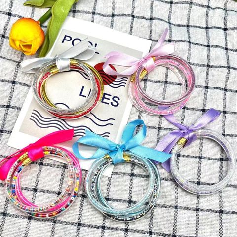 Simple Style Geometric Silica Gel Kid'S Bangle 1 Set