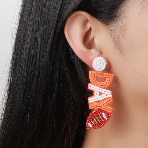 Simple Style Letter Plastic Women's Drop Earrings