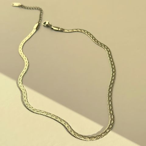 Titanium Steel French Style Plating U Shape Necklace